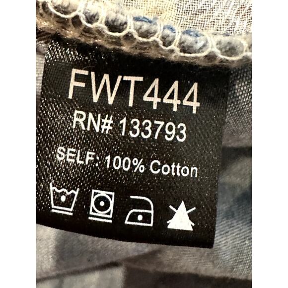 POL – Mixed Patchwork Button Down Top – Multi – Size Small - Picture 3 of 4